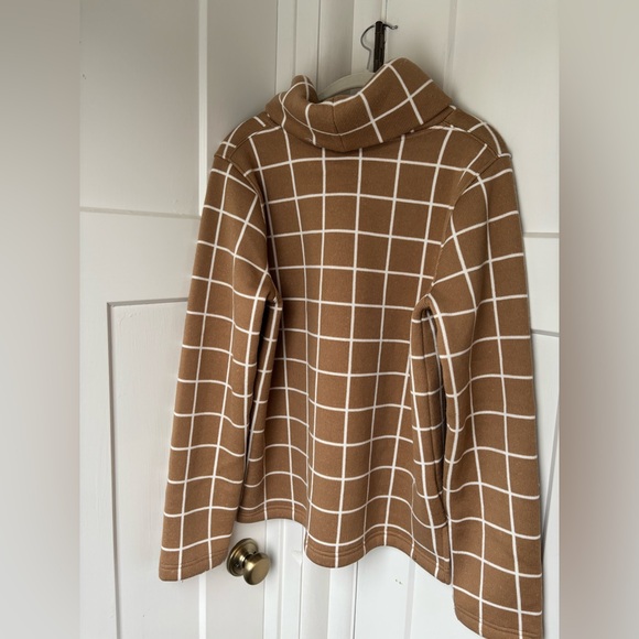 J crew camel windowpane pattern sweater - Picture 5 of 6